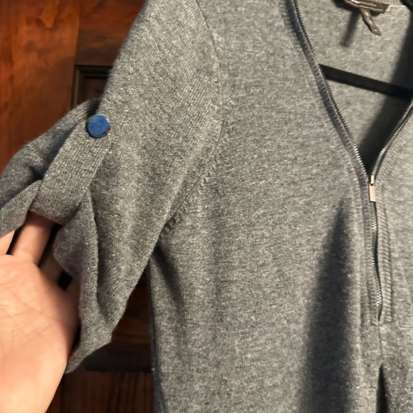 Wool Gray Zip-Up Sweater Dress - Picture 3 of 7